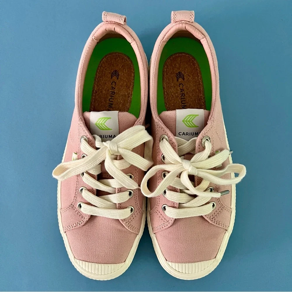 Cariuma OCA Low Rose Pink Canvas Lace Up‎ Sneakers